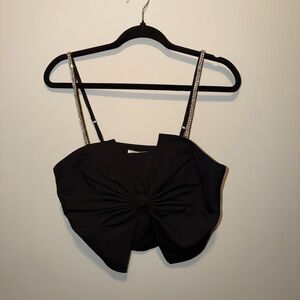 Bagatelle Black Bow Crop Top